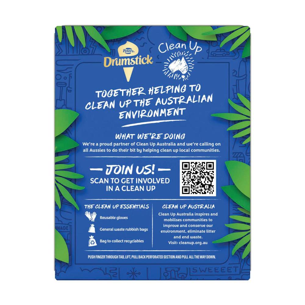 Peters Drumstick Plant Based Classic Vanilla 4 Pack - 475mL