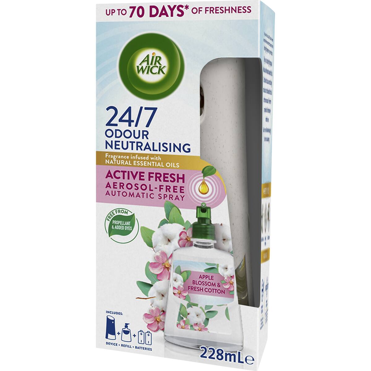 Air Wick Automatic Air Freshener Apple Blossom & Cotton 228ml