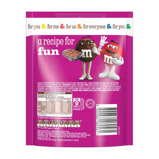 M&M'S Milk Chocolate Brownie Snack & Share Bag - 130g