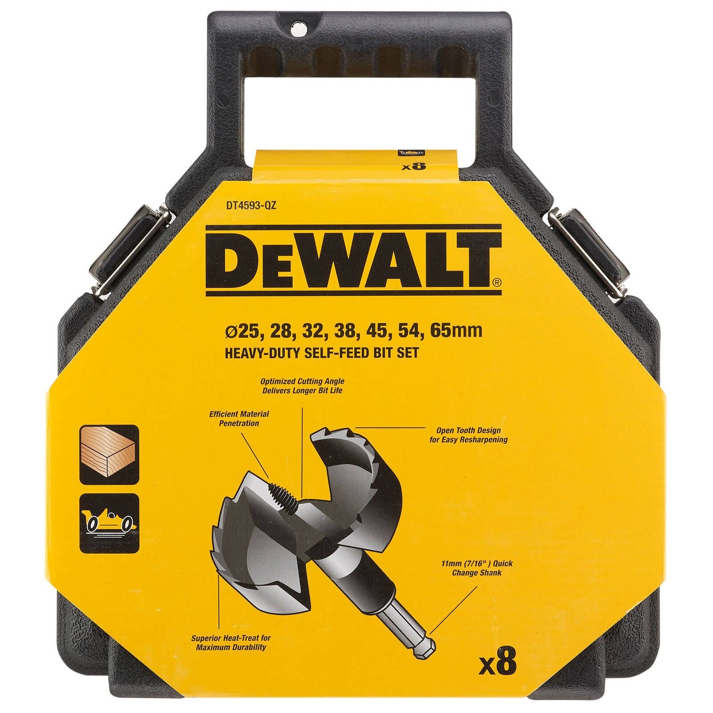 Dewalt Extreme Forstner Bit Set - 8 Piece - 25-65mm