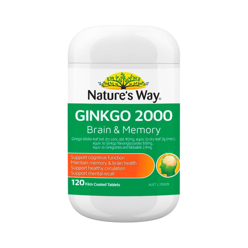 Nature's Way Brain & Memeory Gingko 2000mg - 120 pack