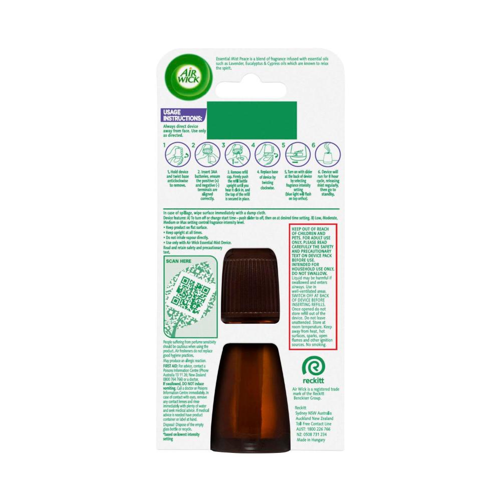 Air Wick Essential Mist Peace Lavender-eucalyptus & Sage Diffuser Refill - 20mL