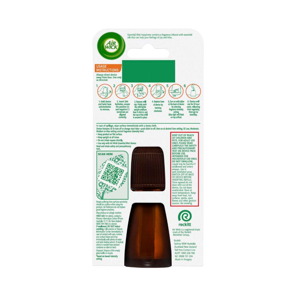 Air Wick Essential Mist Happiness Pineapple-peach & Wild Mint Air Freshener Refill - 20mL