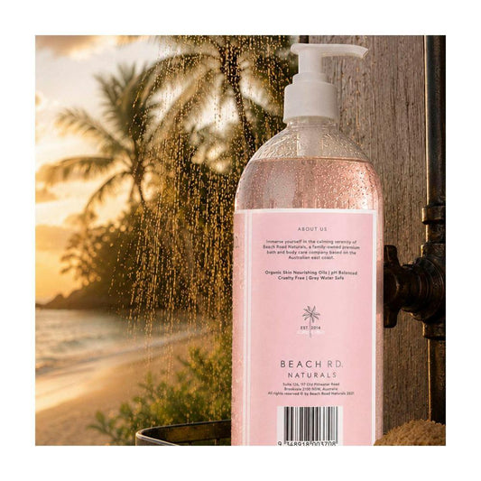 Beach Road Naturals Organic Rosewater Natural Body Wash - 1L