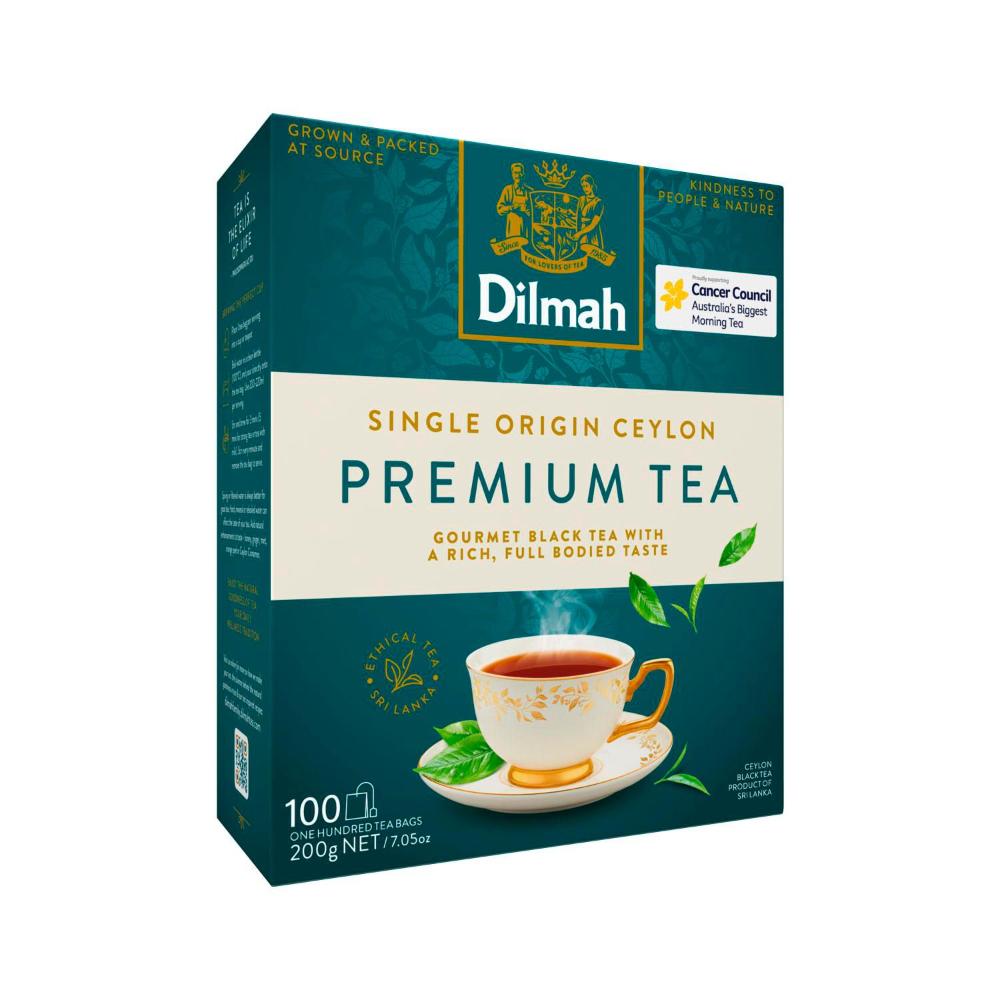 Dilmah Pure Ceylon Premium Tea Bags 100 Pack - 200g