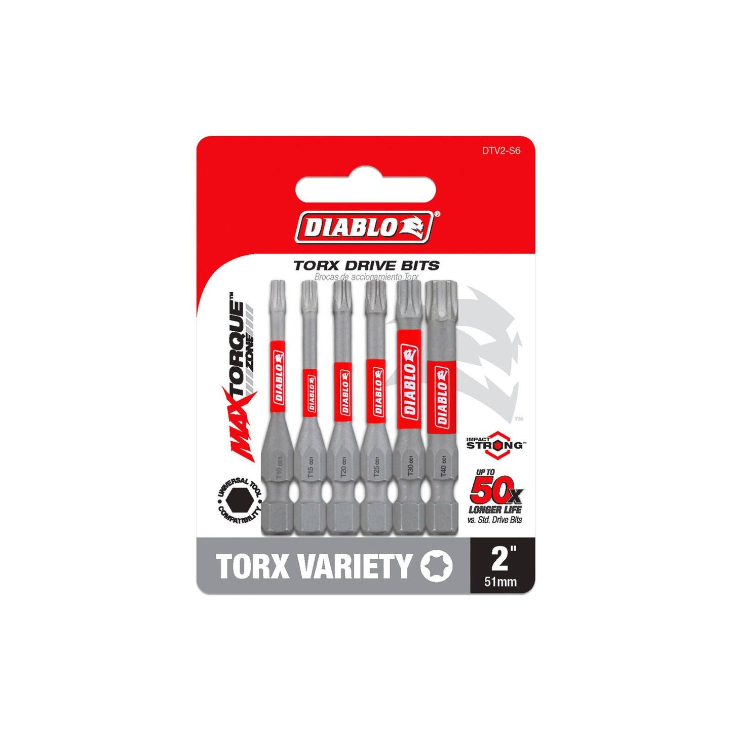 Diablo Torx Variety Drive Bits 51 mm 6 Pack
