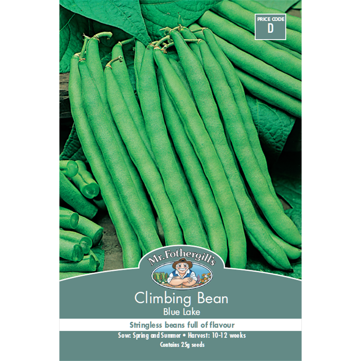 Mr Fothergill Climbing Bean - 240cm - Seeds - Heavy Crop