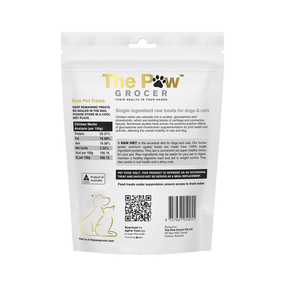 The Paw Grocer Freeze Dried Chicken Necks Dog Treat - 90g
