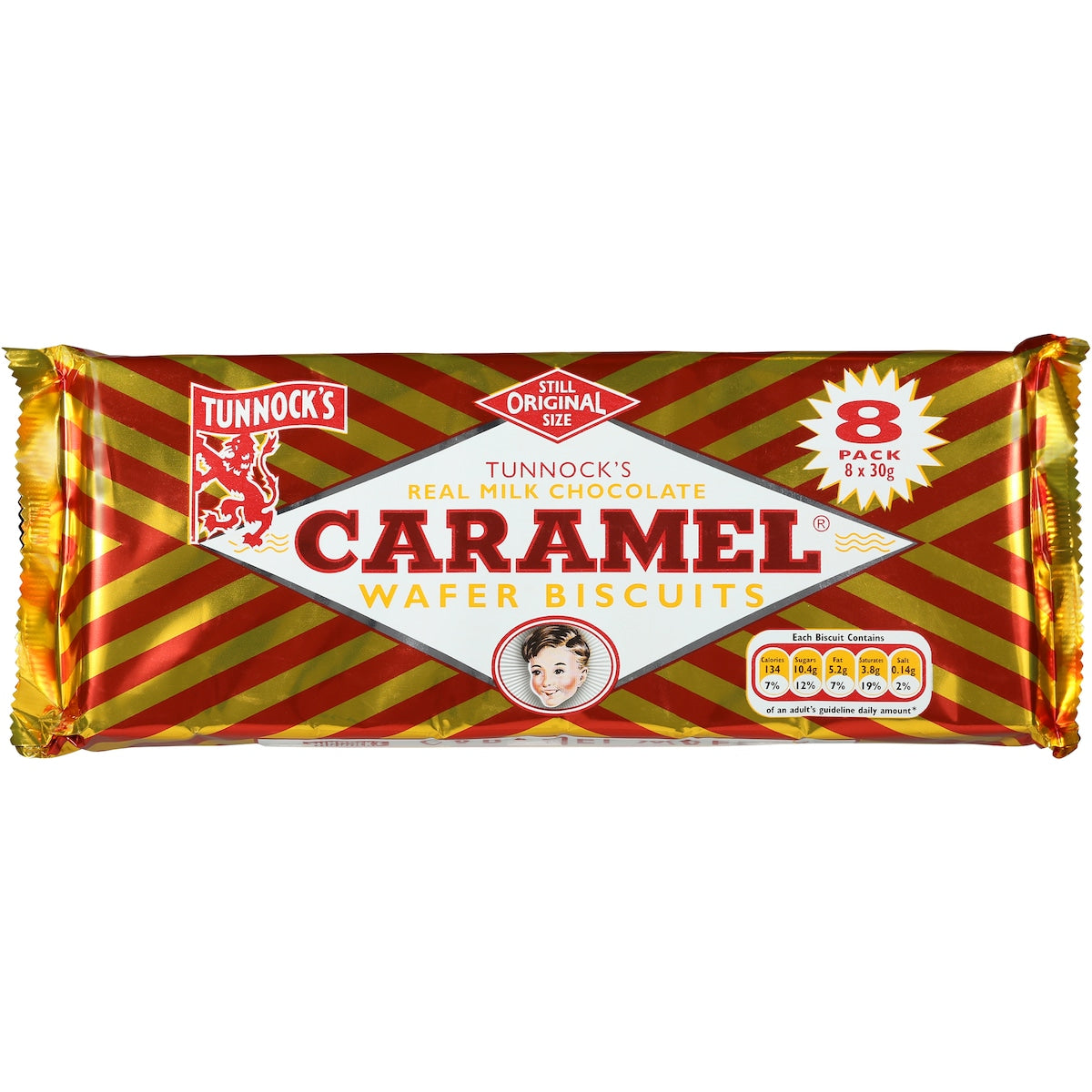 Tunnocks Snacks Caramel Wafer 8 Pack