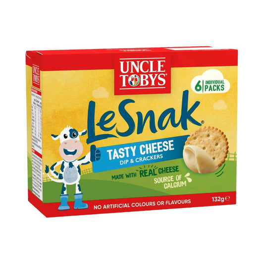 Une Tobys Le Snak Cheese Dip And Crackers Tasty Kids Lunchbox Snack - 132g