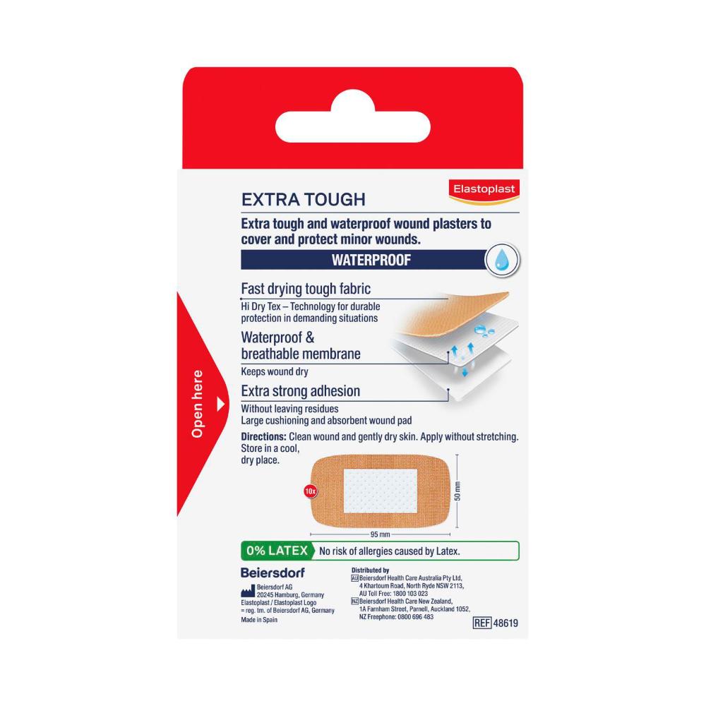 Elastoplast Extra Tough XL Strips - 10 pack