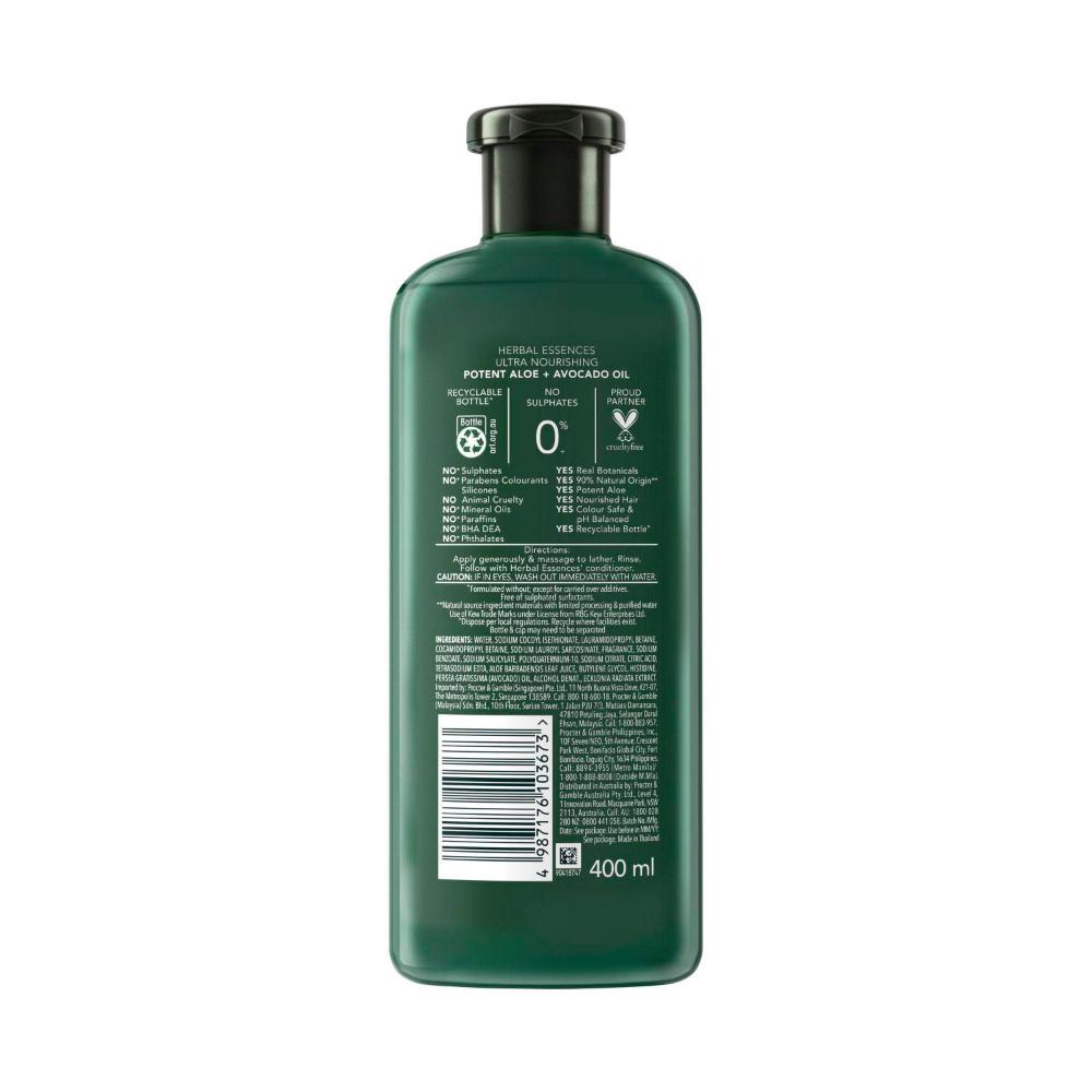 Herbal Essences Shampoo Potent Aloe + Avocado Oil - 400mL