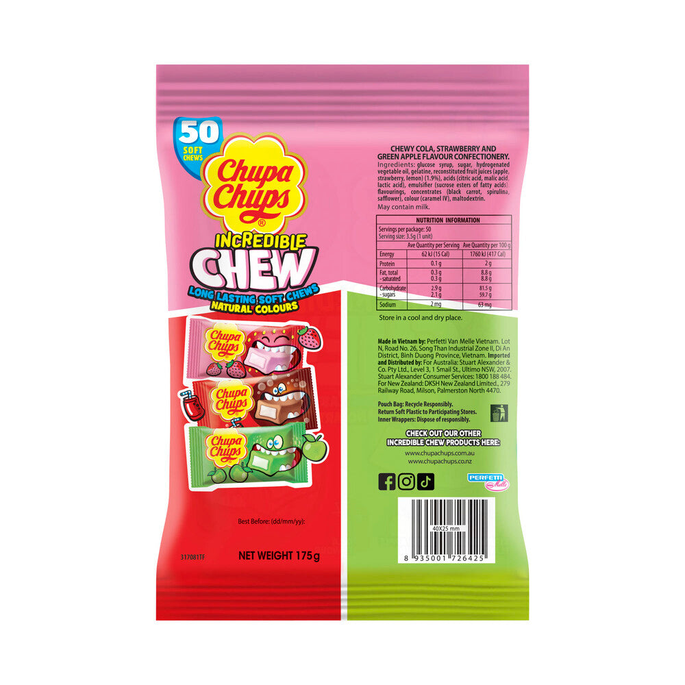 Chupa Chups Incredible Chew Bag - 175g