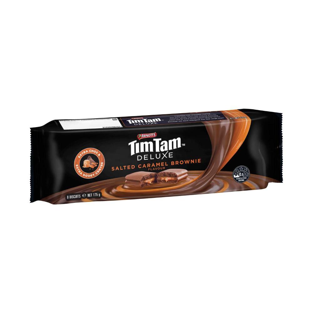 Arnott's Tim Tam Deluxe Chocolate Biscuits Salted Caramel Brownie - 175g