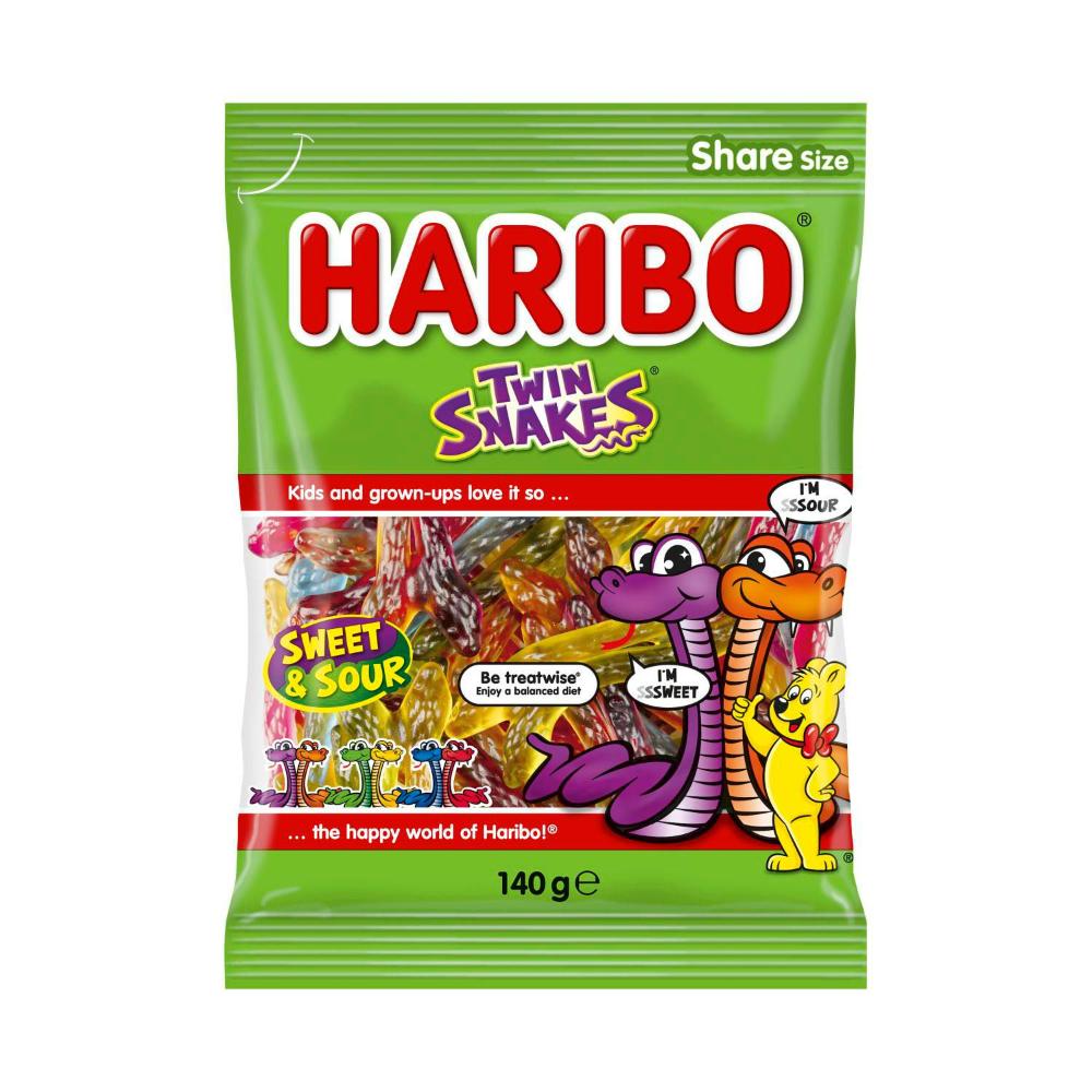 Haribo Twin Snakes Sweet & Sour - 140g