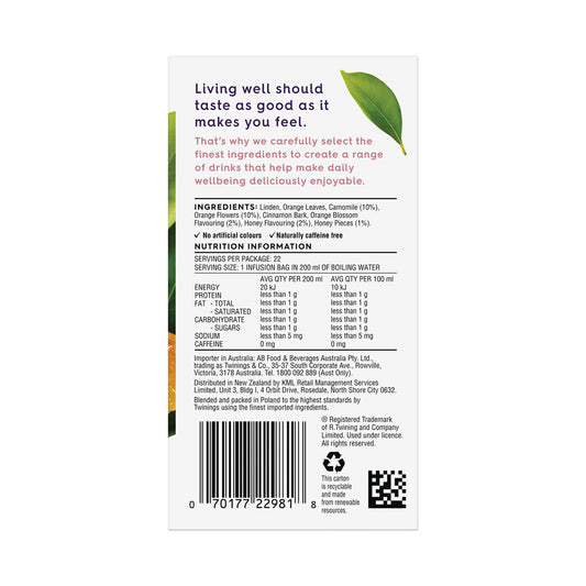 Twinings Live Well Sleep Well Tea Bags - 22 pack