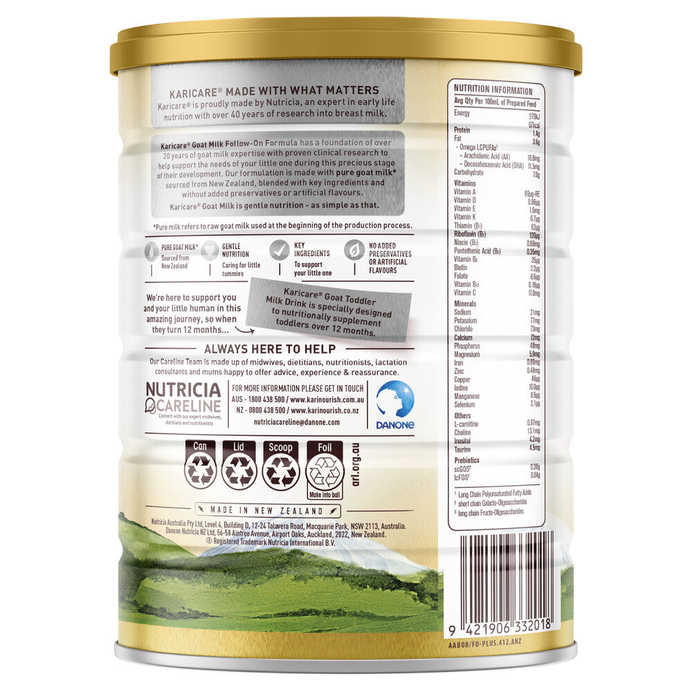 Karicare Goat Milk Follow Up Formula - 900g