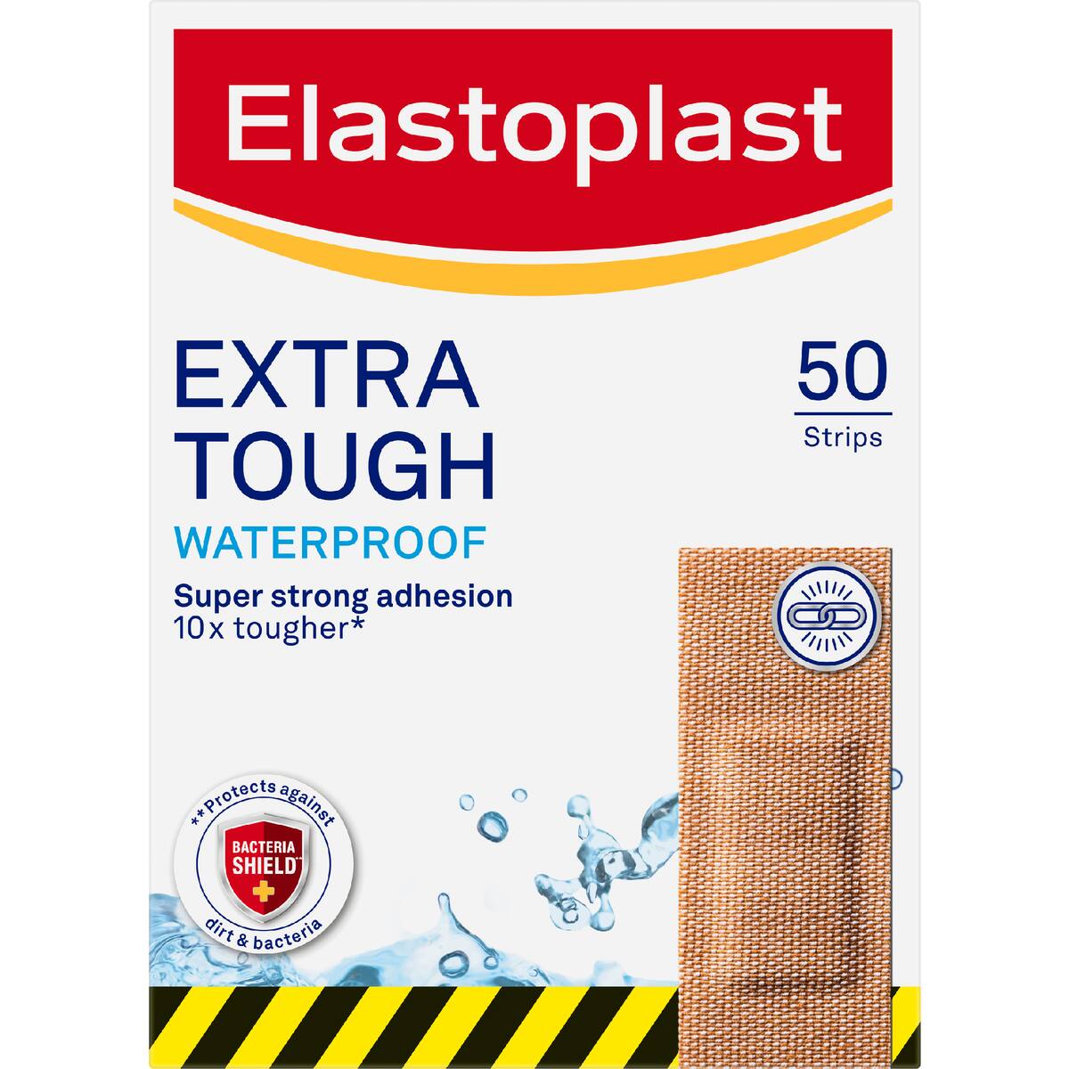Elastoplast Extra Tough Waterproof Heavy Fabric Plasters 50 Pack
