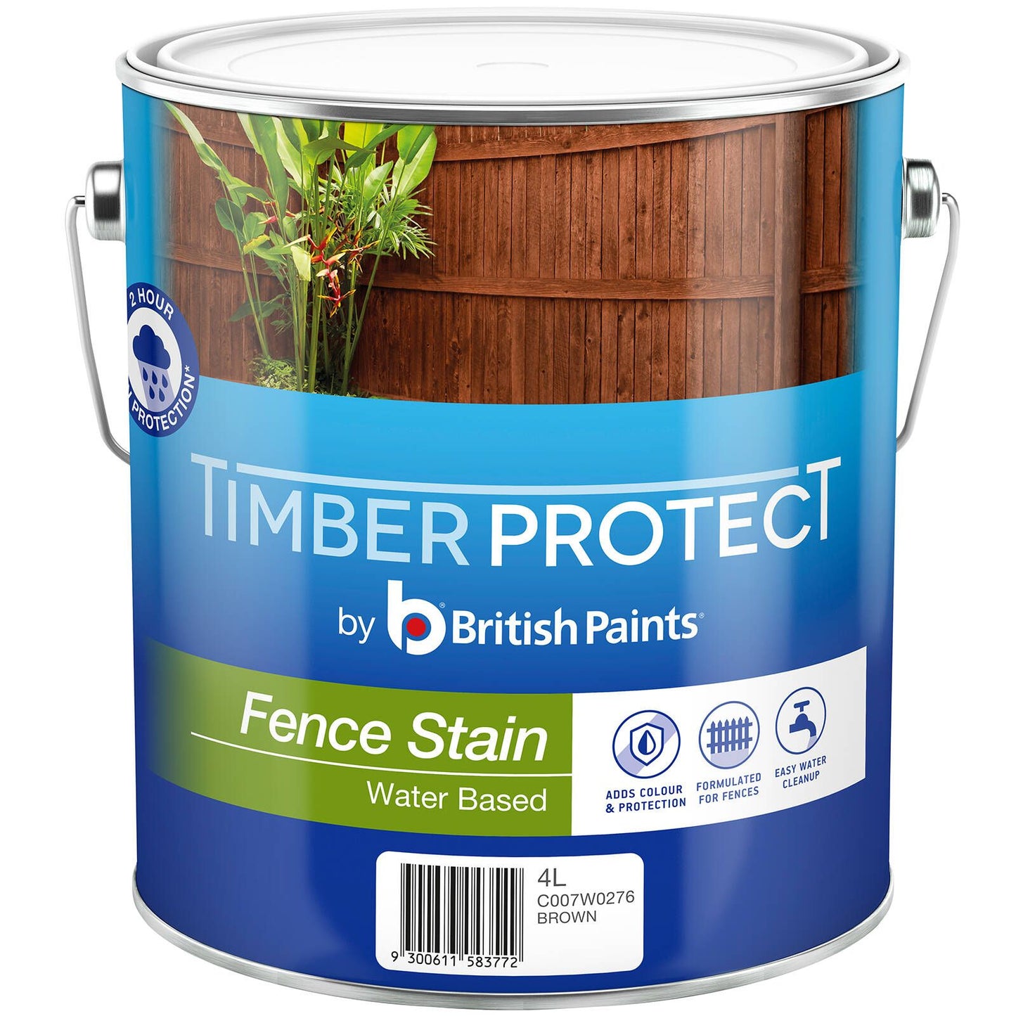 Timber Protect Brown Fence Stain - 4L
