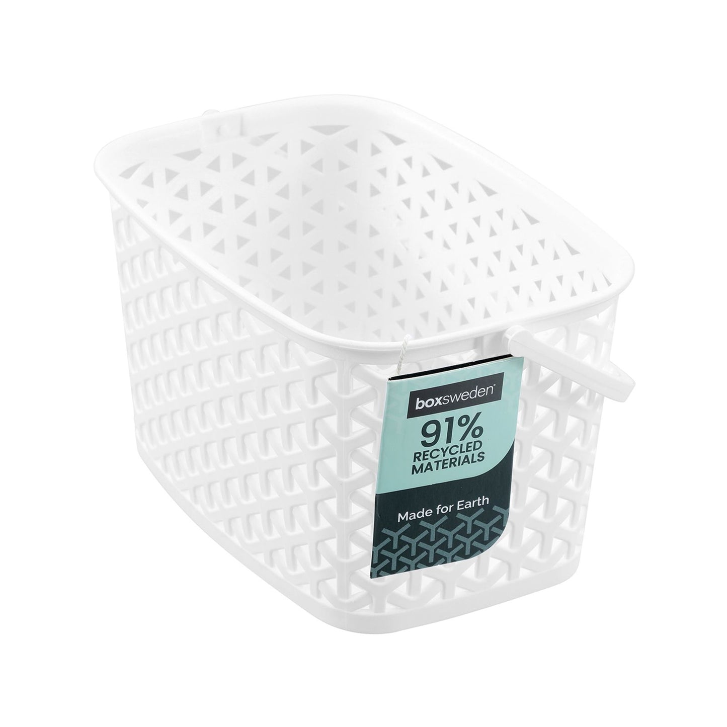 Boxsweden Peg Basket - 22 x 15.5 x 12.5cm - White