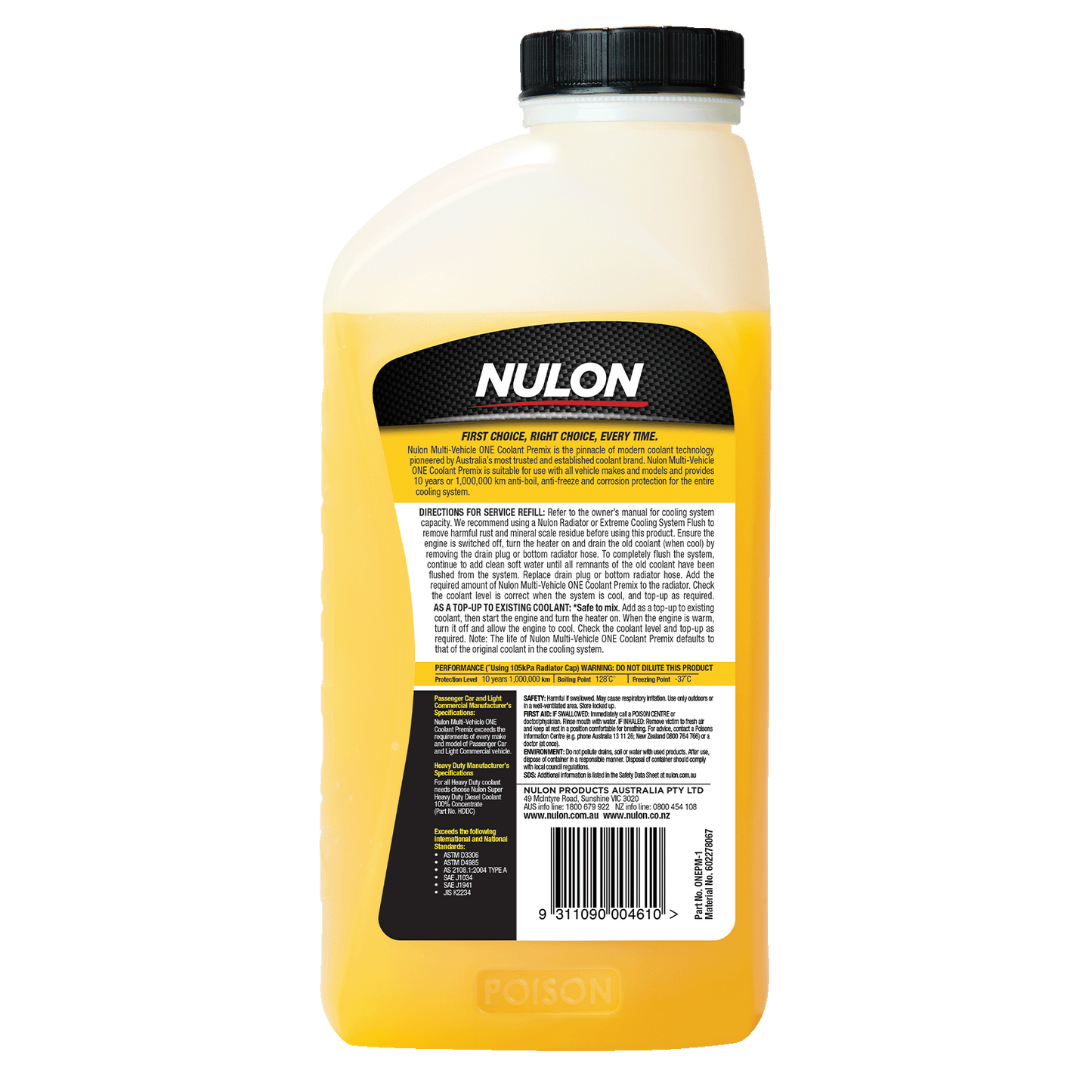 Nulon Multi Vehicle One Coolant Premix - 1L