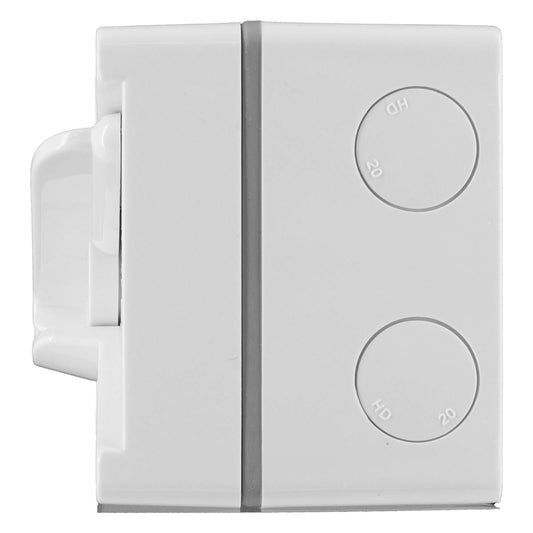 DETA IP66 Weatherproof Double Pole Isolator - 40A - 85 x 85 x 70mm - White