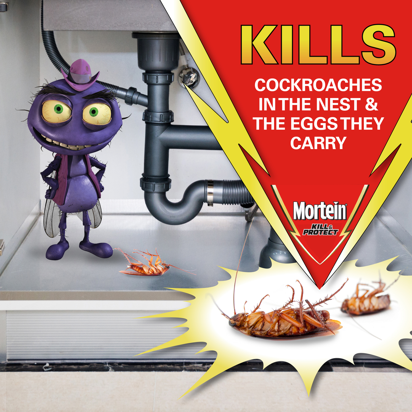 Mortein Kill and Protect Cockroach Baits - 12 Pack