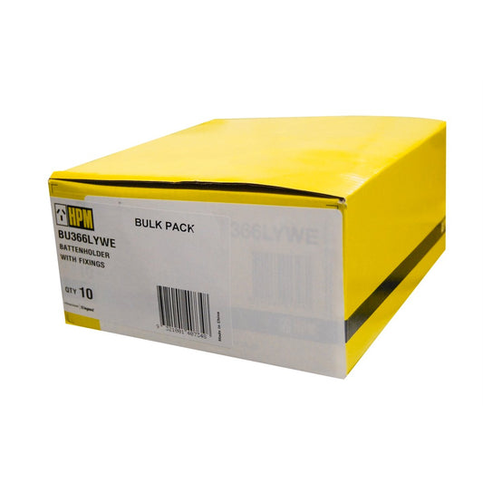 HPM Battenholder 10 Pack - White Plastic - 68mm Diameter - Durable