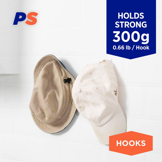 Permastik Small Utility Hooks Holds 300g 10 Pack