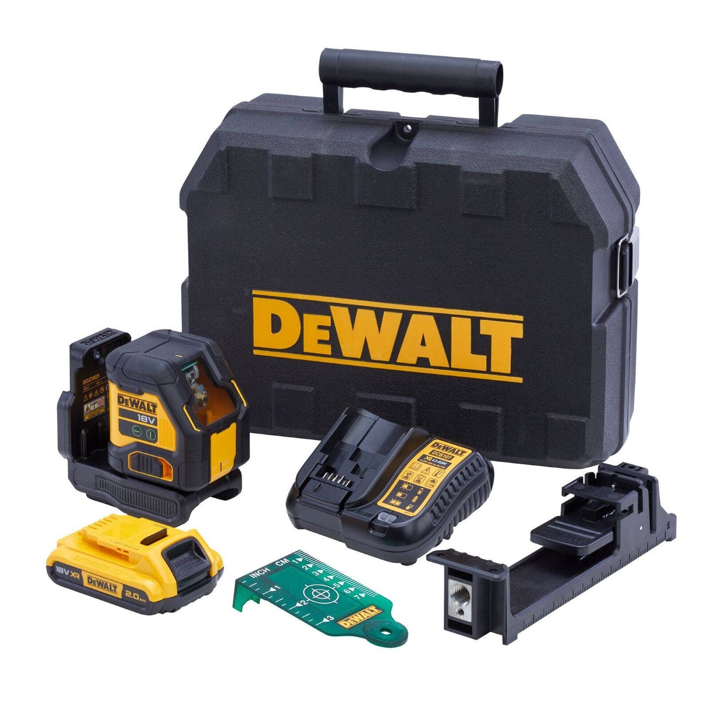 Dewalt Compact Green Beam Cross Line Laser Combo Kit - 18V - 2 Beams
