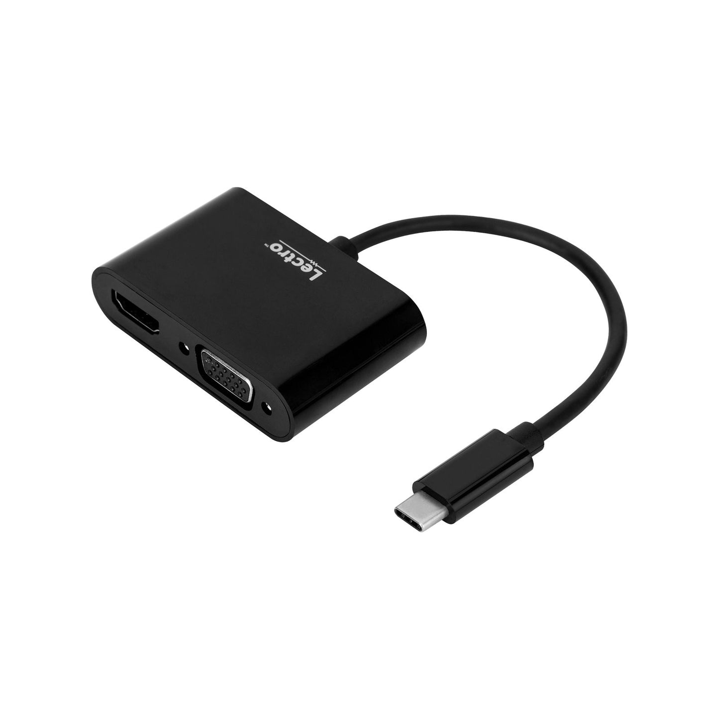 Lectro USB-C to 4K HDMI & VGA Adaptor - 67 x 17 x 200mm