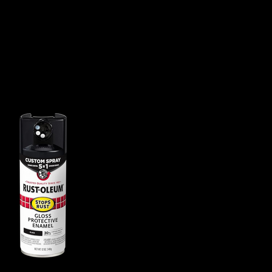 Rust Oleum Stops Rust Protective Enamel Custom Spray Paint 5-in-1 Gloss Black 340g