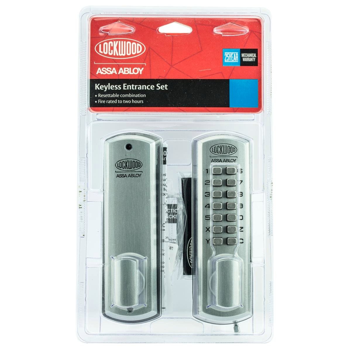 Lockwood 530 Digital DX Entrance Set - 50mm Metal - Keyless Entry