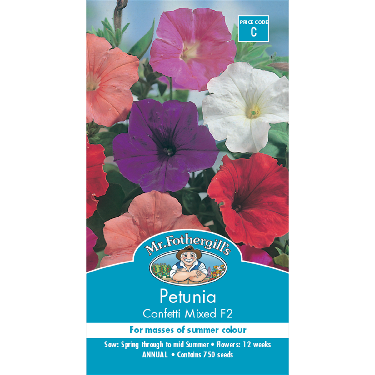 Mr Fothergill Petunia Seeds - 75mm - Half Hardy Annual - Free Flowering