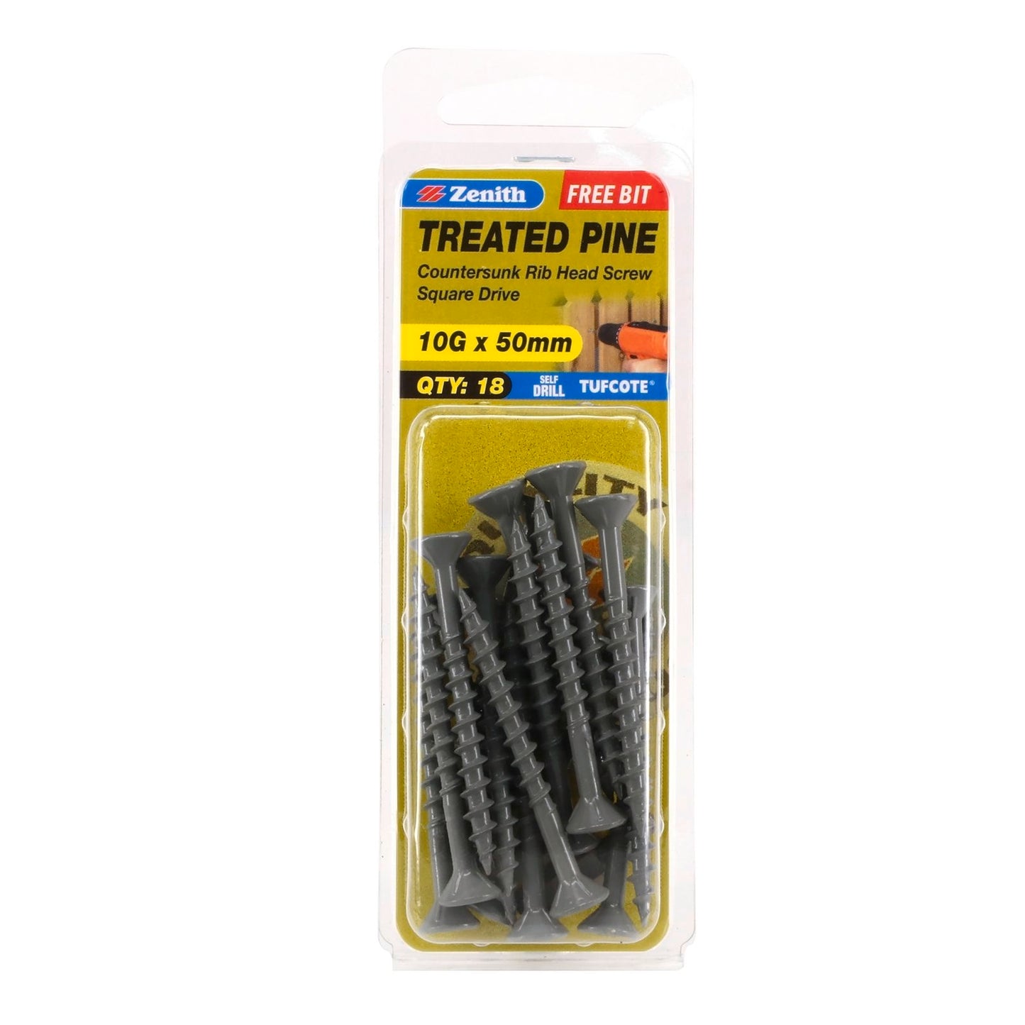 Zenith Treated Pine Screws - 10g x 50mm