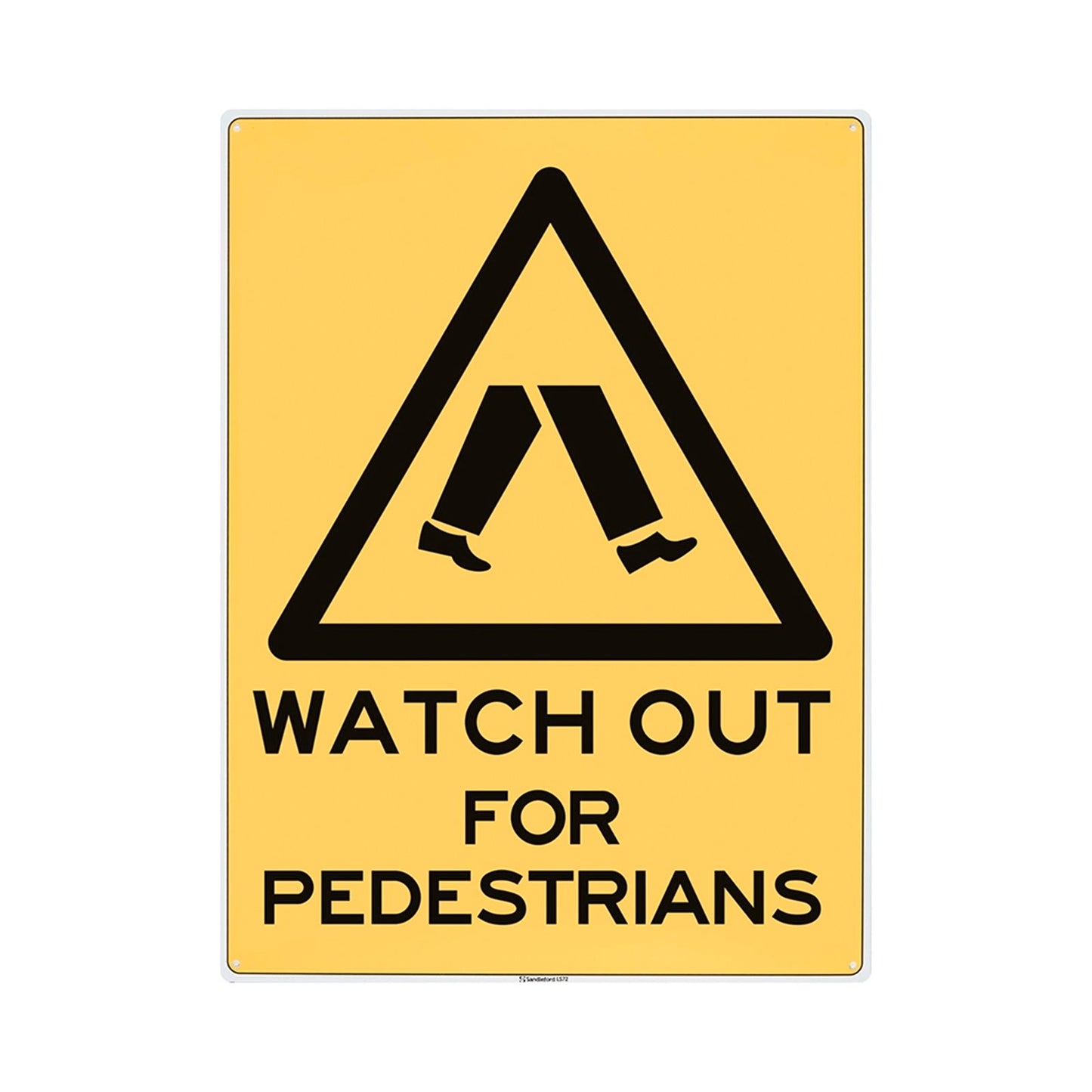 Sandleford Watch for Pedestrians Plastic Sign - 450 x 600mm