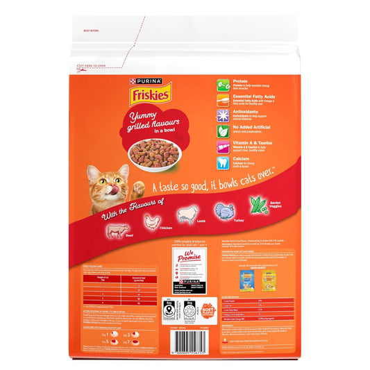 Friskies Adult Meaty Grills Dry Cat Food - 6kg