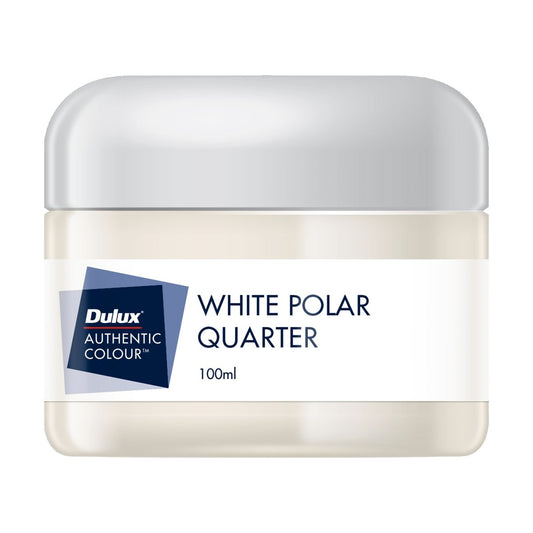 Dulux White Polar Quarter Sample Pot 100ml Water Based Low Sheen