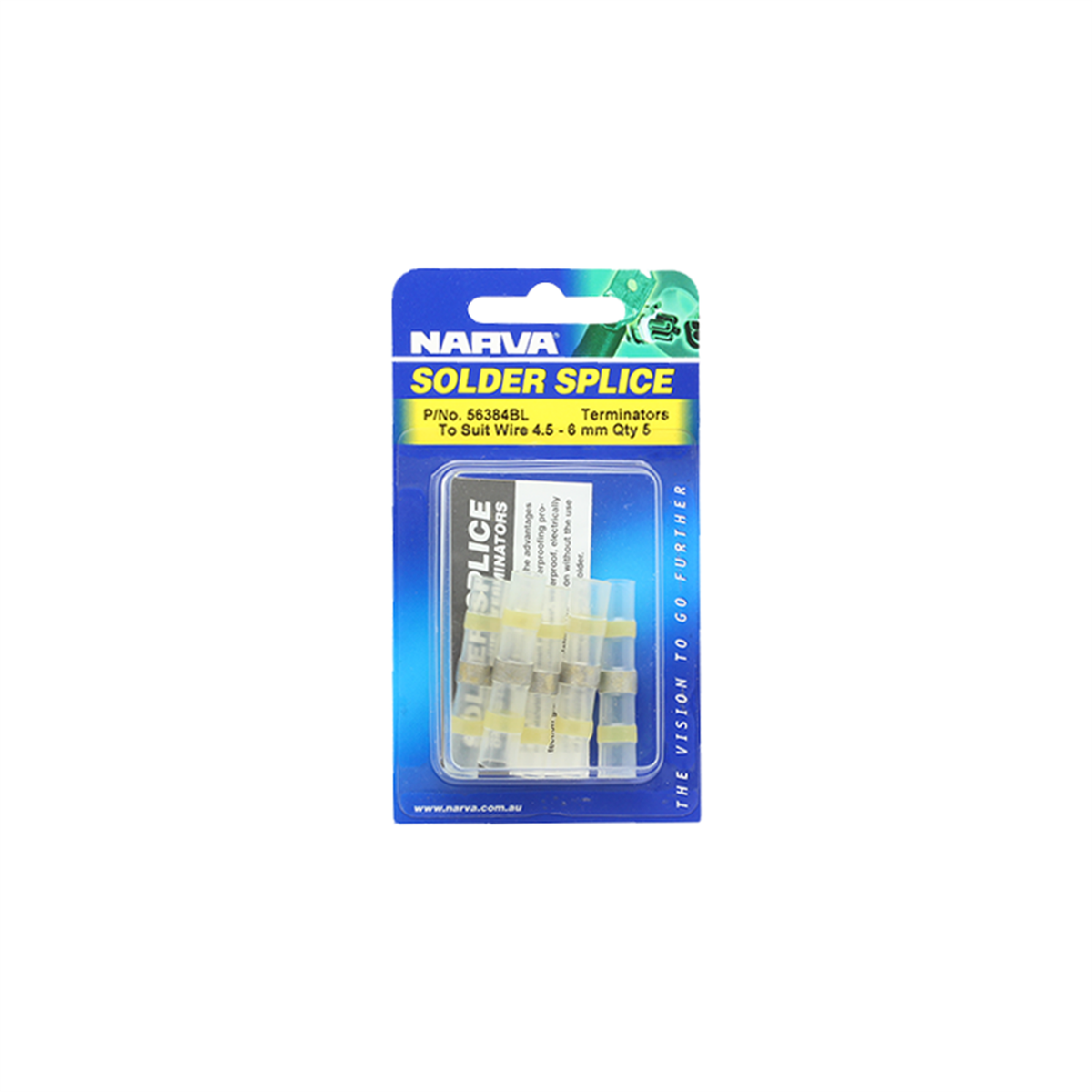 Narva Solder Splice 4.5-6mm Polyolefin 5 Pack Waterproof Connection