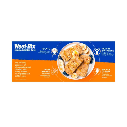 Sanitarium Weet-bix Honey & Golden Oats Breakfast Cereal - 450g