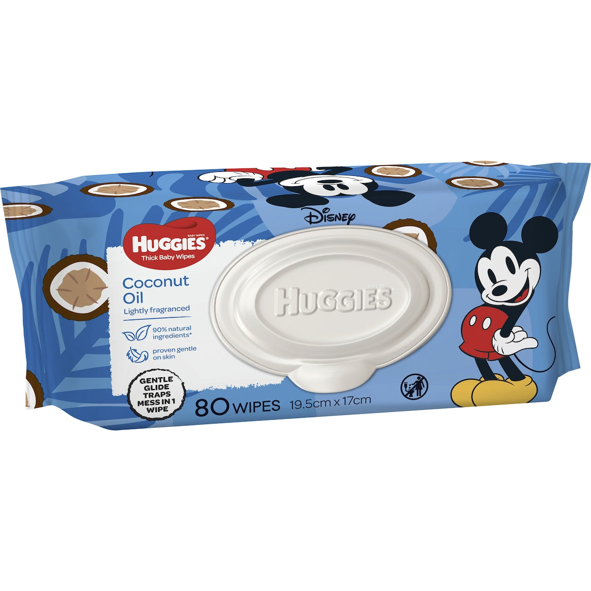 Huggies Thick Baby Wipes Coconut Oil 80 pack