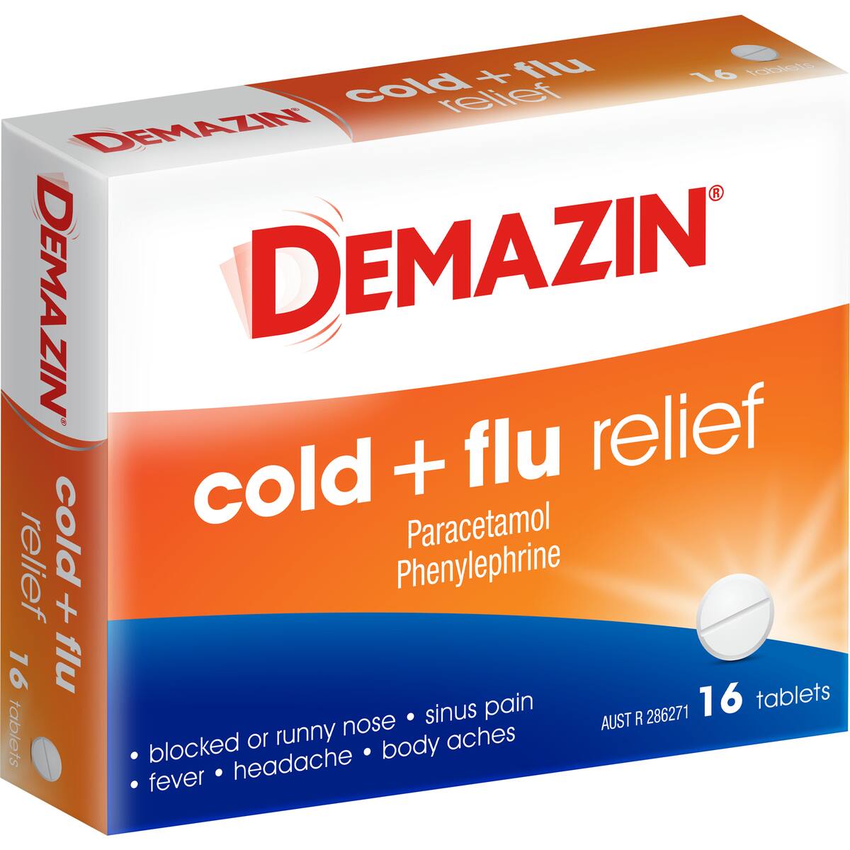 Demazin Cold & Flu Relief Tablets 16 Pack
