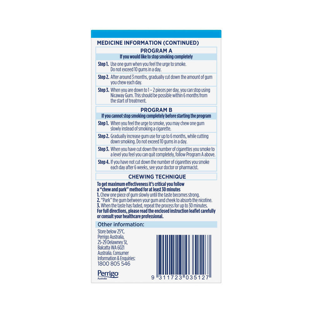 Herron Nicaway Mint Chewing Gum 4mg - 96 Pack