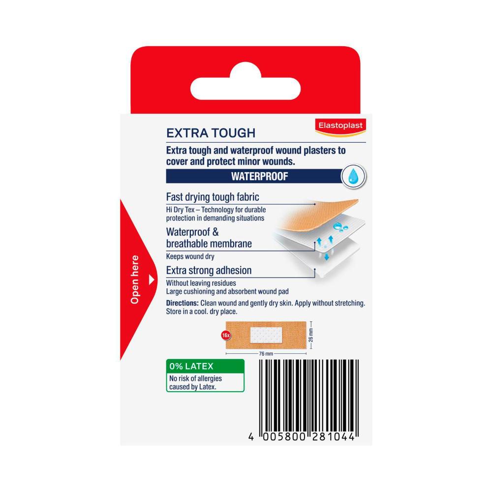 Elastoplast Extra Tough Waterproof Strips - 16 pack