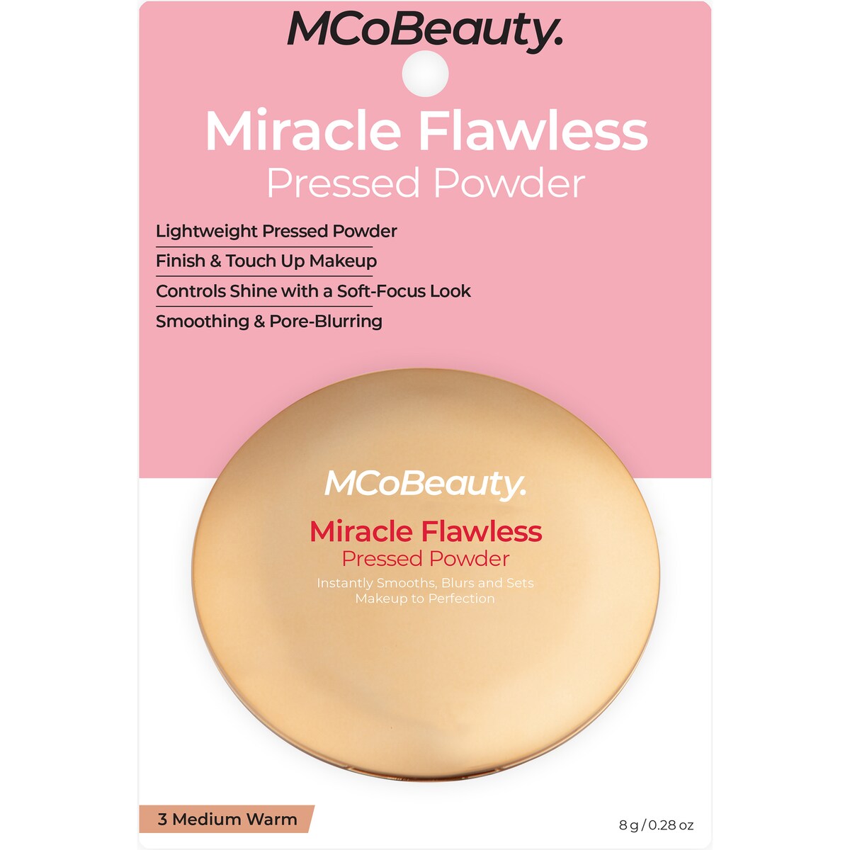 Mcobeauty Miracle Flawless Pressed Powder Medium Warm Each