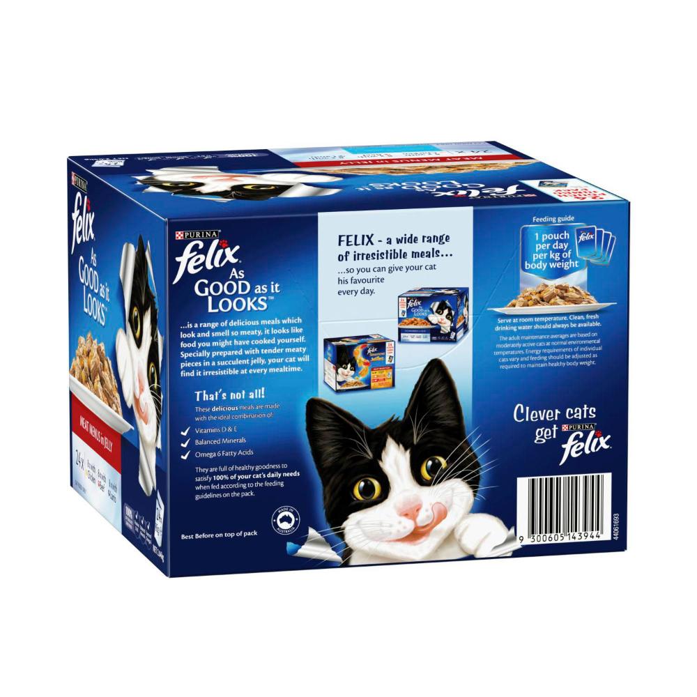 Felix Adult As Good As It Looks Meat Menu Cat Food 85g - 24 Pack