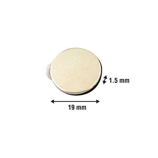 Everhang Rare Earth Self Adhesive Disc Magnet 19mm Neodymium 5 Pack
