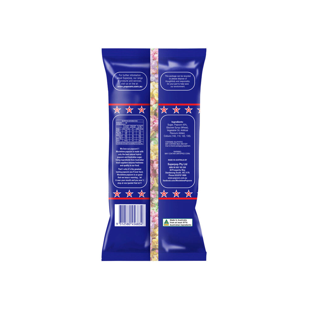 Movietime Multi Coloured Popcorn - 150g