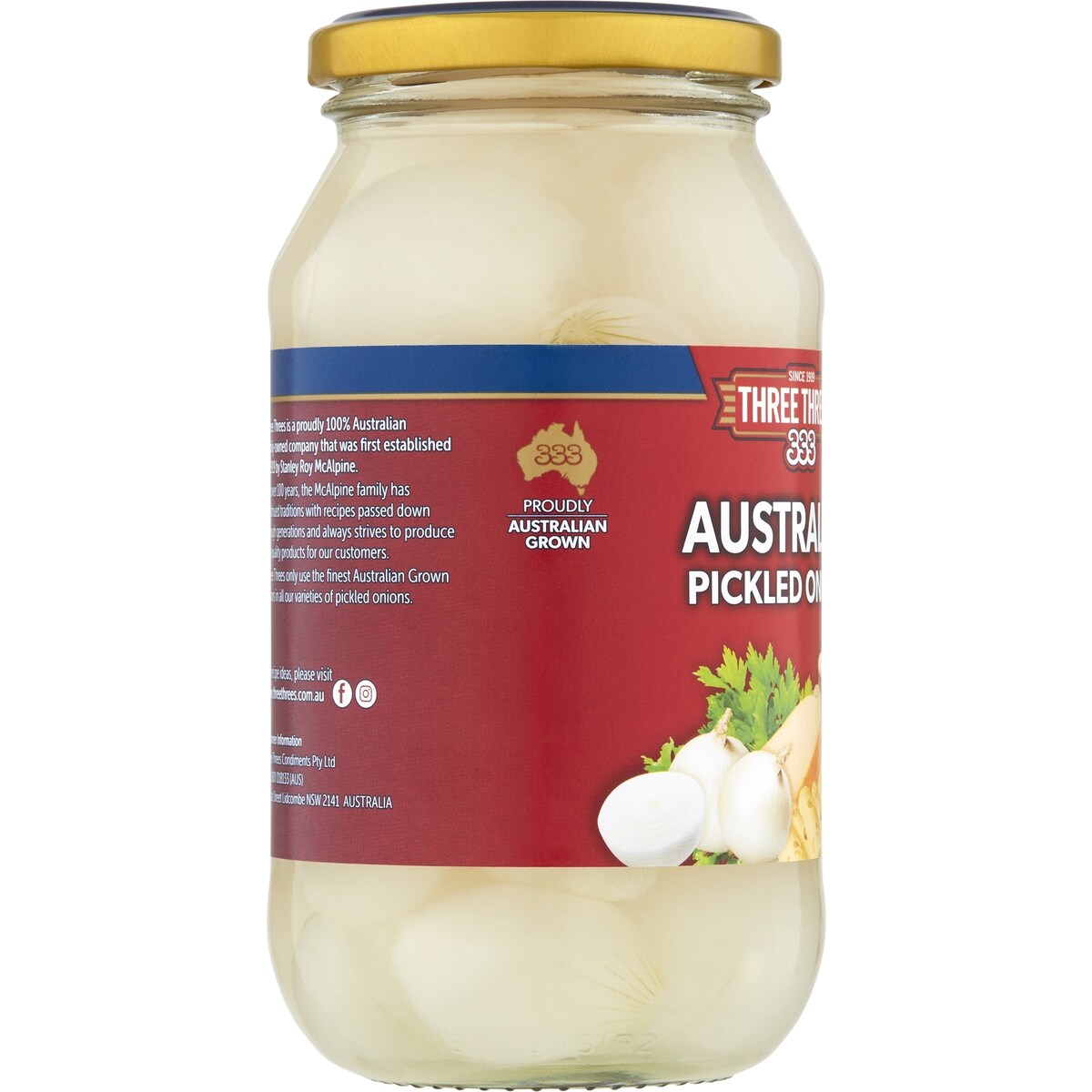 Three Threes Pickled Onions 520g