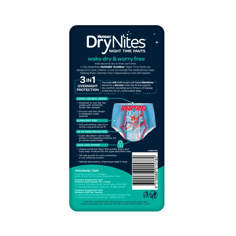 DryNites Night Time Pants For Boys 2-4 Years (13-20kg) - 10 pack